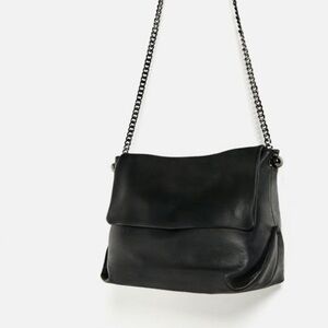 Zara Black Chain Strap Shoulder Bag